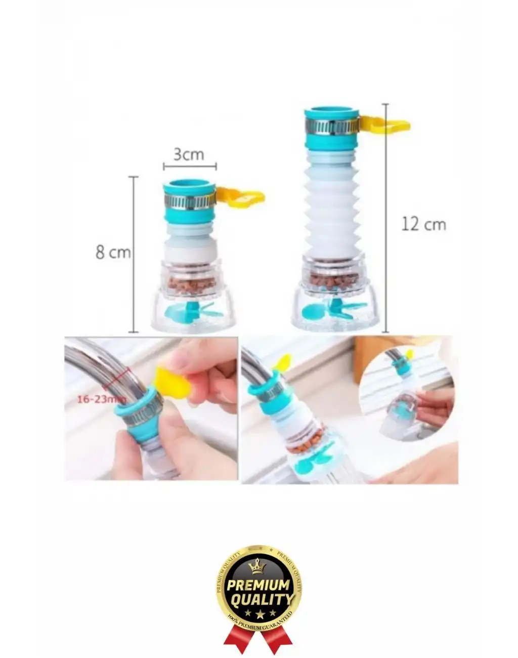 Özel Üretim Dayanıklı Su Tasarruflu Filtreli 360 Derece Oynar Mineral Taşlı Pervaneli Musluk Başlığı