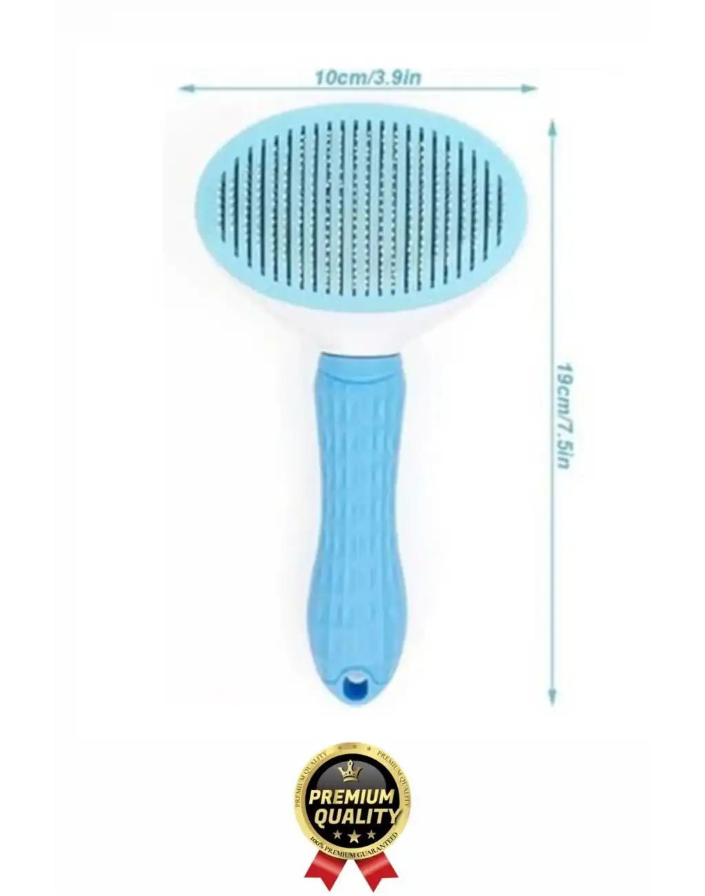 Özel Üretim Mavi Kendini Temizleyen Otomatik Tuşlu Evcil Hayvan Pet Tüy Toplayıcı Kedi Köpek Tarağı