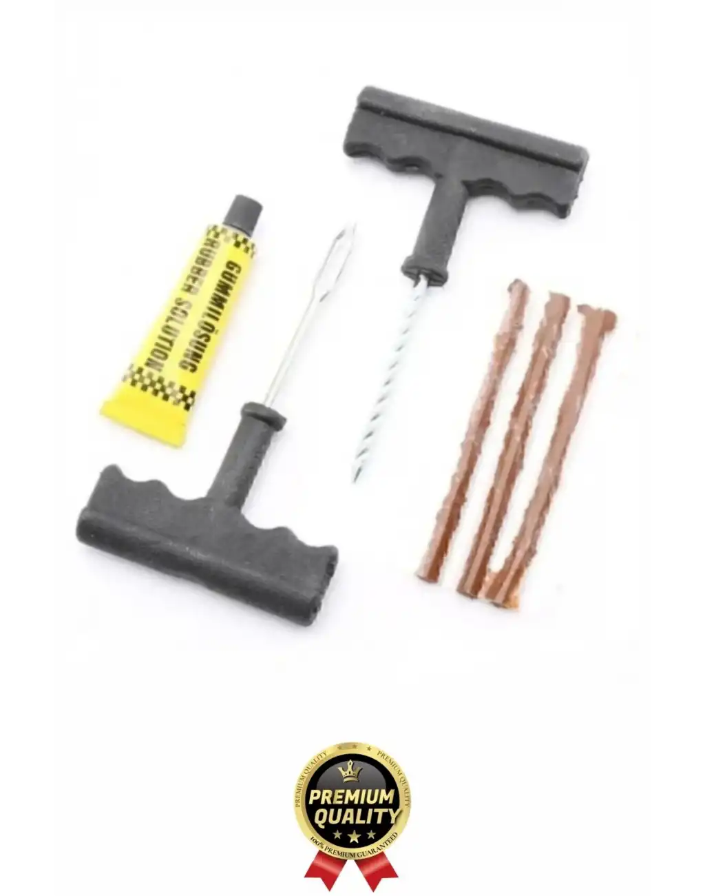 Çok Amaçlı Pratik Patlayan Tekerlek Araç Bisiklet Lastik Tamir Kiti Macun Fitil Atma Seti 6 Parça