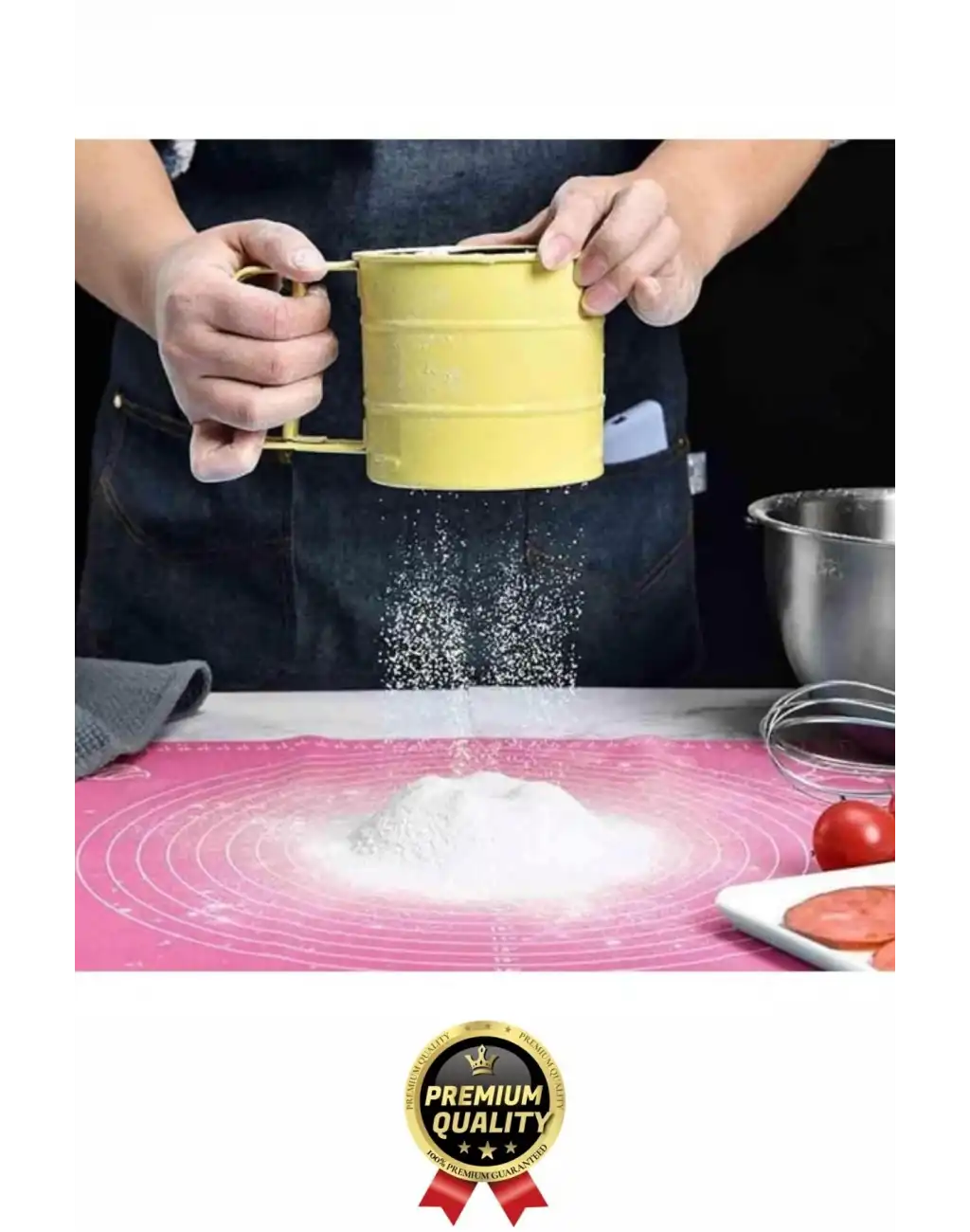 Özel Seri Isıya Dayanıklı Ölçekli Gıda Uyumlu Kaymaz Silikon Hamur Açma Yoğurma Matı Örtüsü 50x40 cm