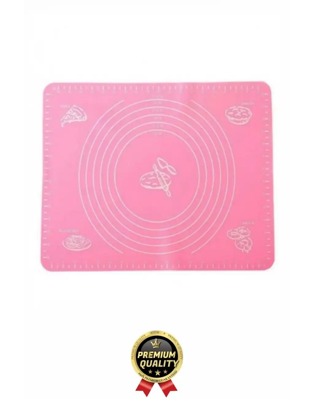 Özel Seri Isıya Dayanıklı Ölçekli Gıda Uyumlu Kaymaz Silikon Hamur Açma Yoğurma Matı Örtüsü 50x40 cm