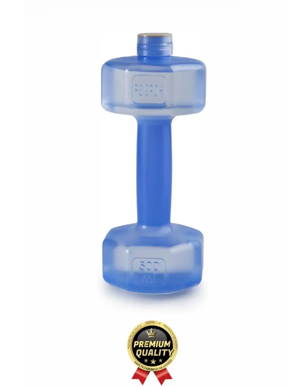 Özel Üretim Fitness Spor Okul Koşu Bpa İçermeyen Plastik Matara Günlük Mavi Dambıl Suluk 500 ml