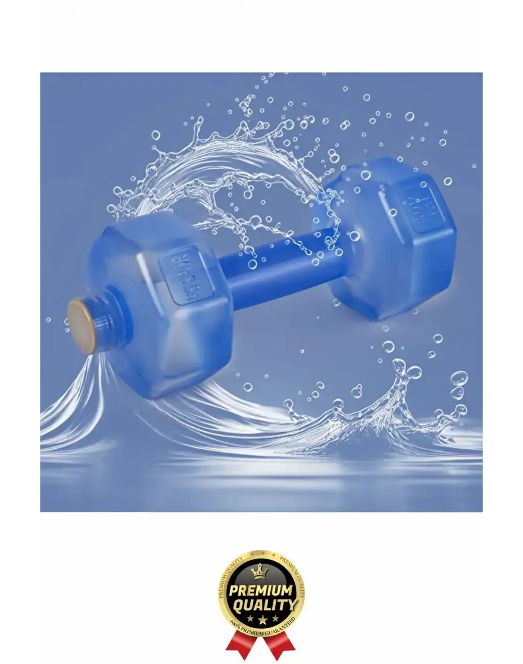 Özel Üretim Fitness Spor Okul Koşu Bpa İçermeyen Plastik Matara Günlük Mavi Dambıl Suluk 500 ml