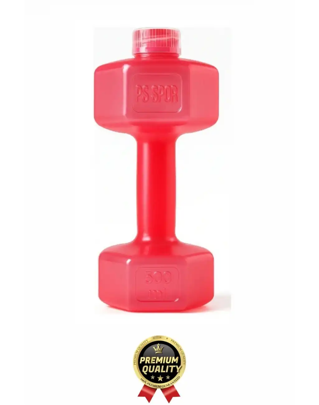 Özel Üretim Fitness Spor Okul Koşu Bpa İçermeyen Plastik Matara Günlük Pembe Dambıl Suluk 500 ml