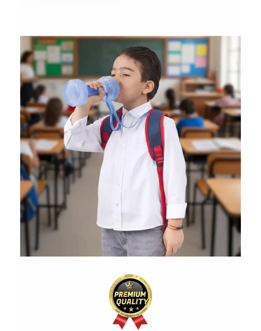 Özel Üretim Fitness Spor Okul Koşu Bpa İçermeyen Plastik Matara Günlük Pembe Dambıl Suluk 500 ml