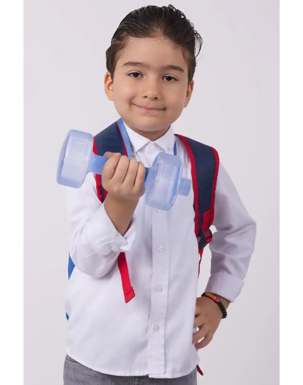 Özel Üretim Fitness Spor Okul Koşu Bpa İçermeyen Plastik Matara Günlük Pembe Dambıl Suluk 500 ml