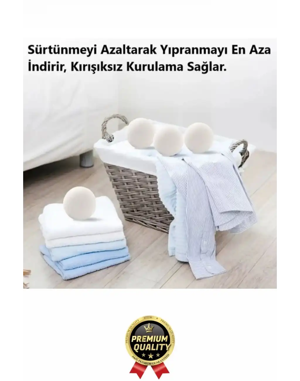 Sürtünme Engellen Kırışıklık Azaltıcı Çabuk Kuruma Yün Çamaşır Makinesi Kurutma Topu Yumuşatıcı 3lü