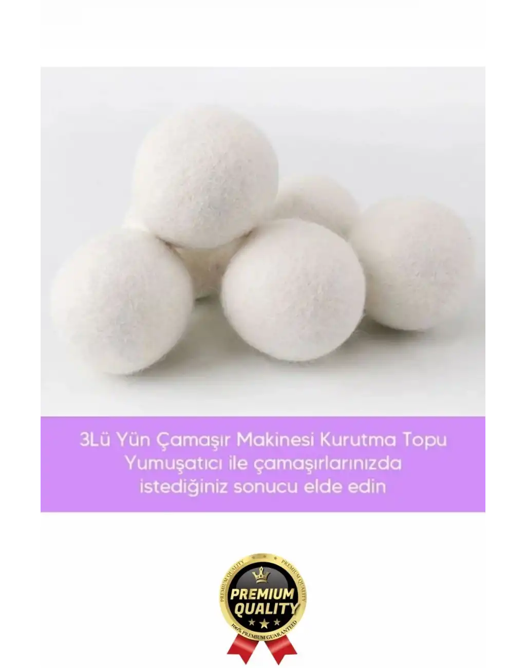 Sürtünme Engellen Kırışıklık Azaltıcı Çabuk Kuruma Yün Çamaşır Makinesi Kurutma Topu Yumuşatıcı 3lü