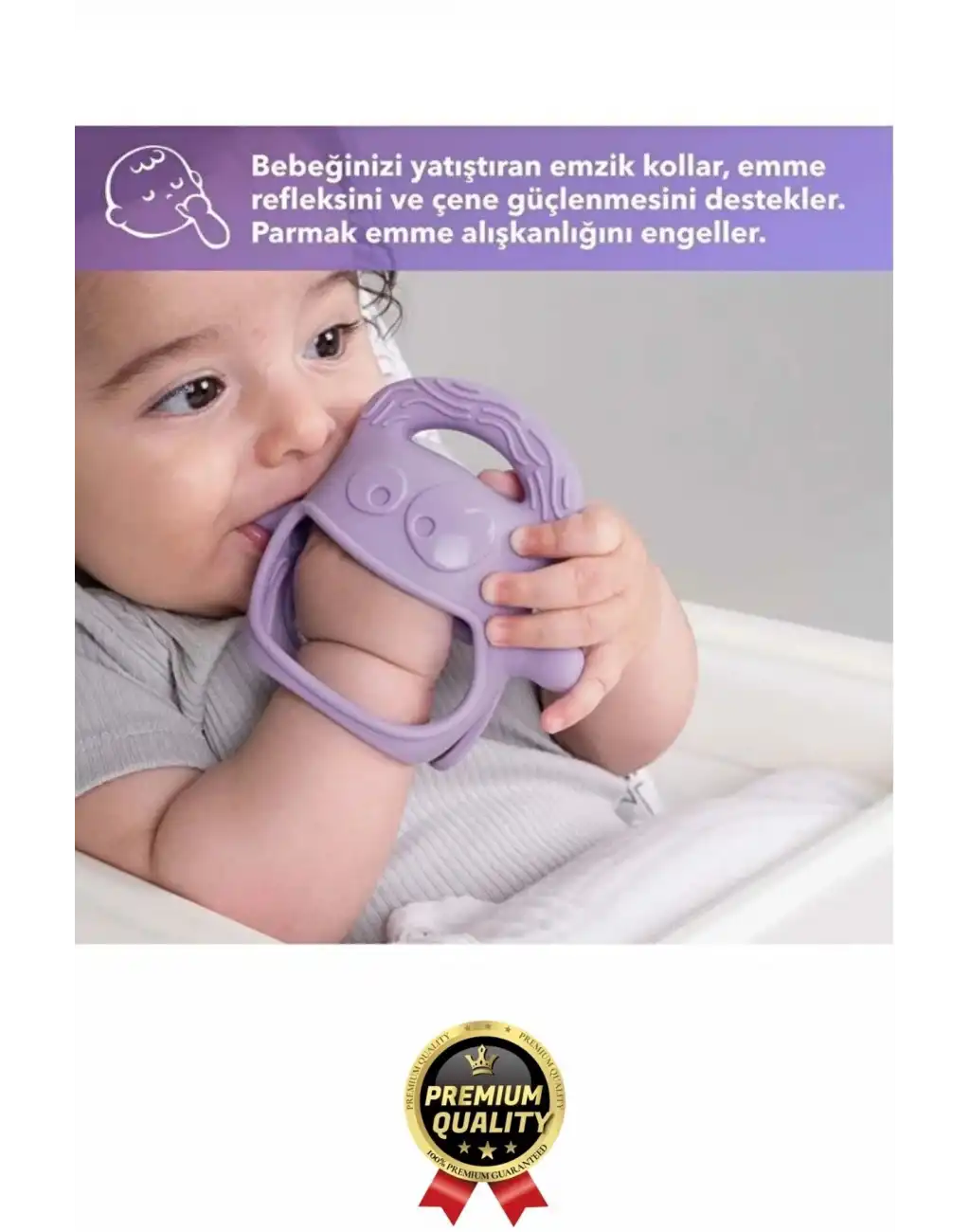 Eğlenceli Yumuşak Esnek Bpa İçermeyen Diş Çıkarma Dönemi Kaşıma Silikon Pembe Bebek Diş Kaşıyıcı