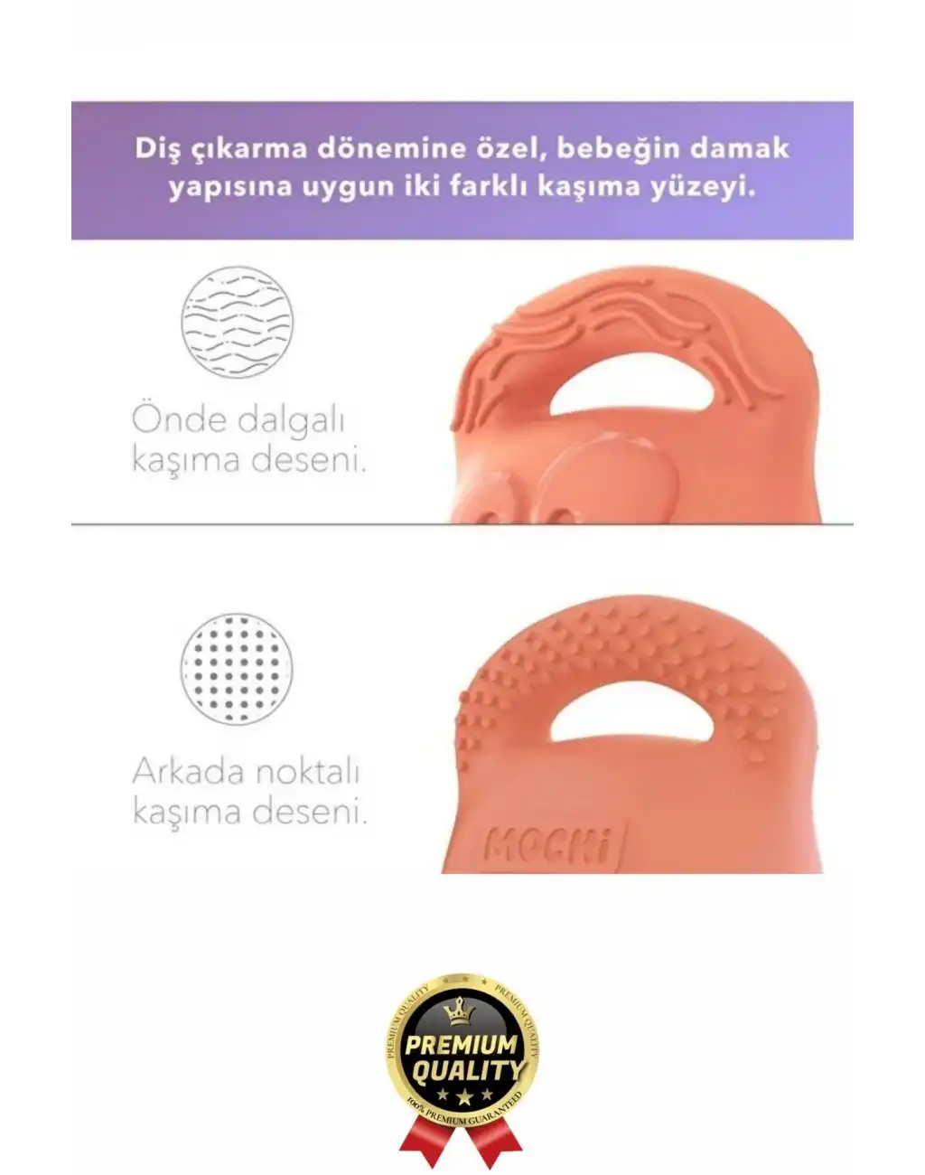 Eğlenceli Yumuşak Esnek Bpa İçermeyen Diş Çıkarma Dönemi Kaşıma Silikon Pembe Bebek Diş Kaşıyıcı