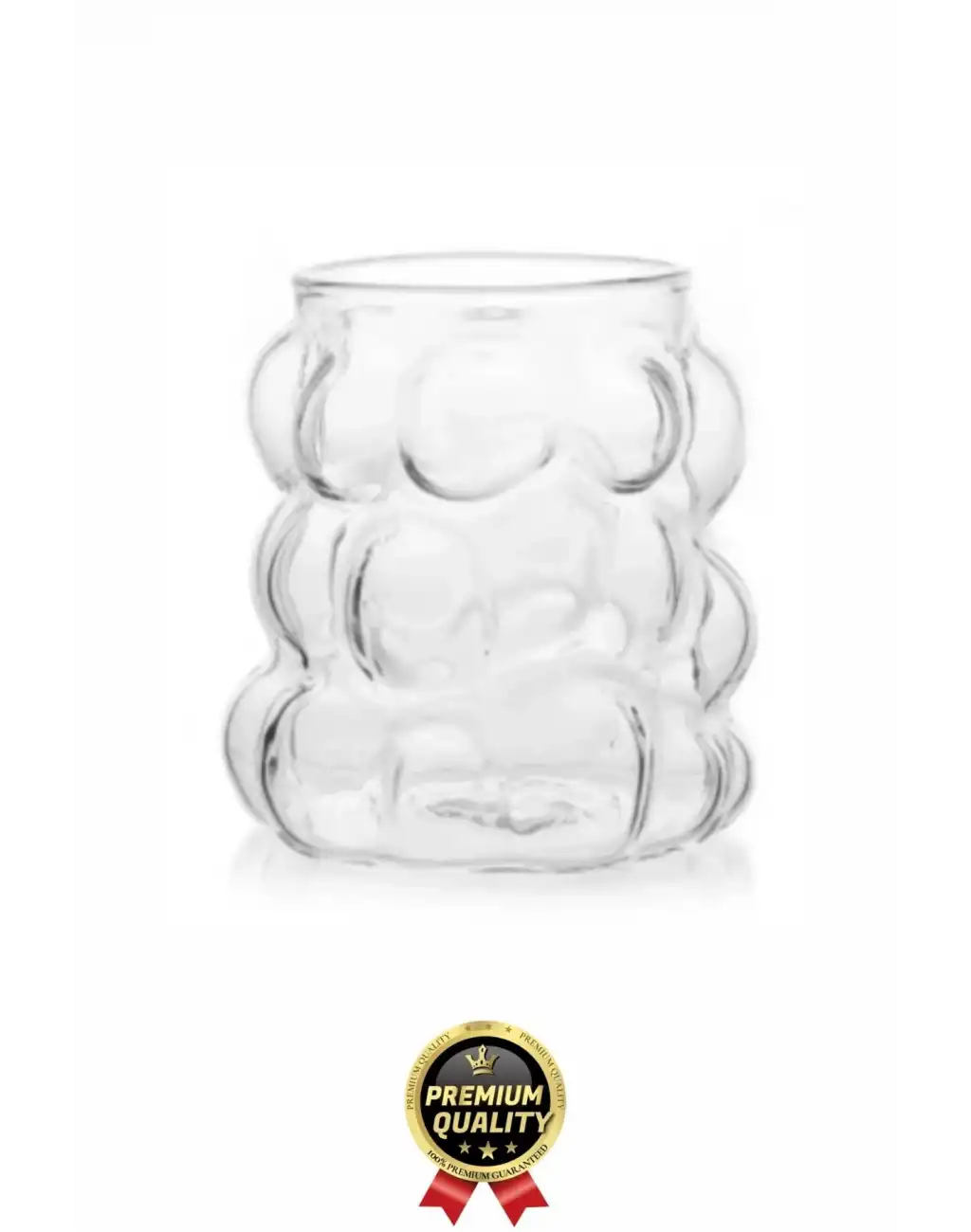 Özel Çeyiz Şeffaf İnce Şık Latte Meşrubat Kahve Çay Borosilikat Üzüm Model Bubble Bardak 180 Ml