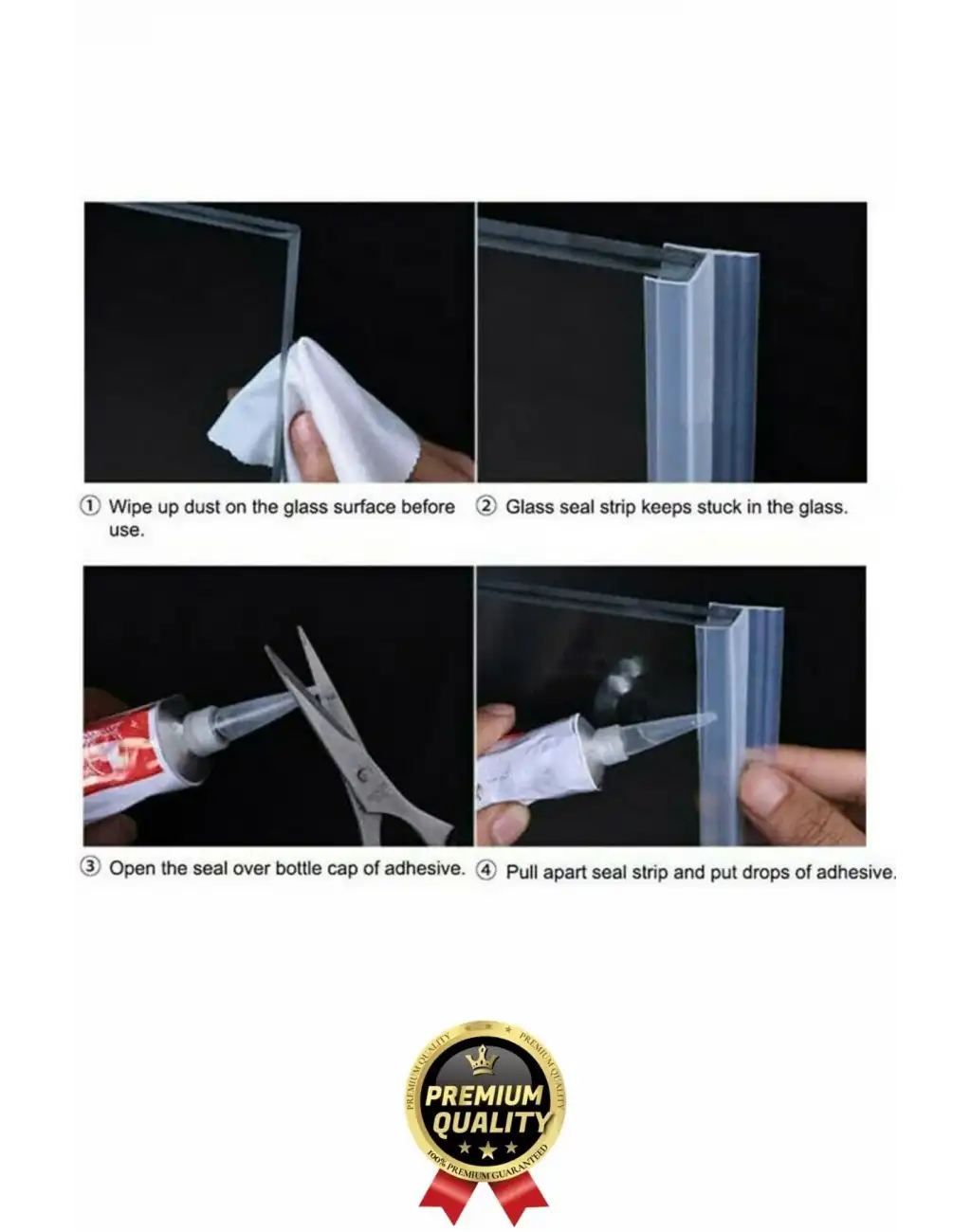 Çok Amaçlı Su Soğuk geçirmez Kapı Pencere Cam Duşakabin Yalıtım Silikon Kenar Koruyucu 1.2 cm x 1 mt