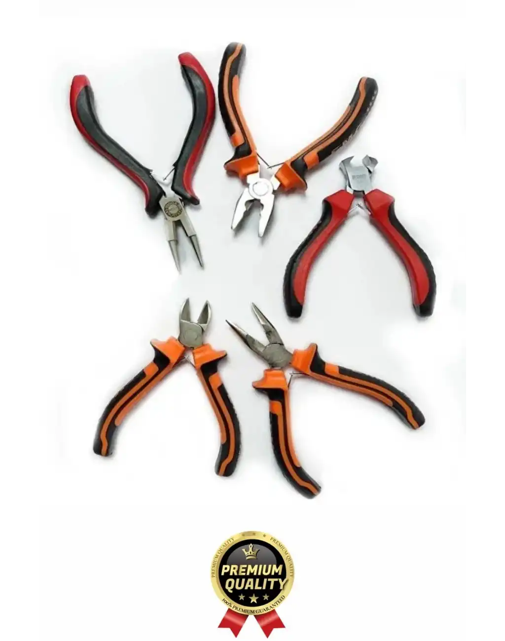 Profesyonel Bijuteri Set Dayanıklı Kıvırma Kesme Pense Yan Keski Karga Burun Hobi Alet Takımı 5 Adet