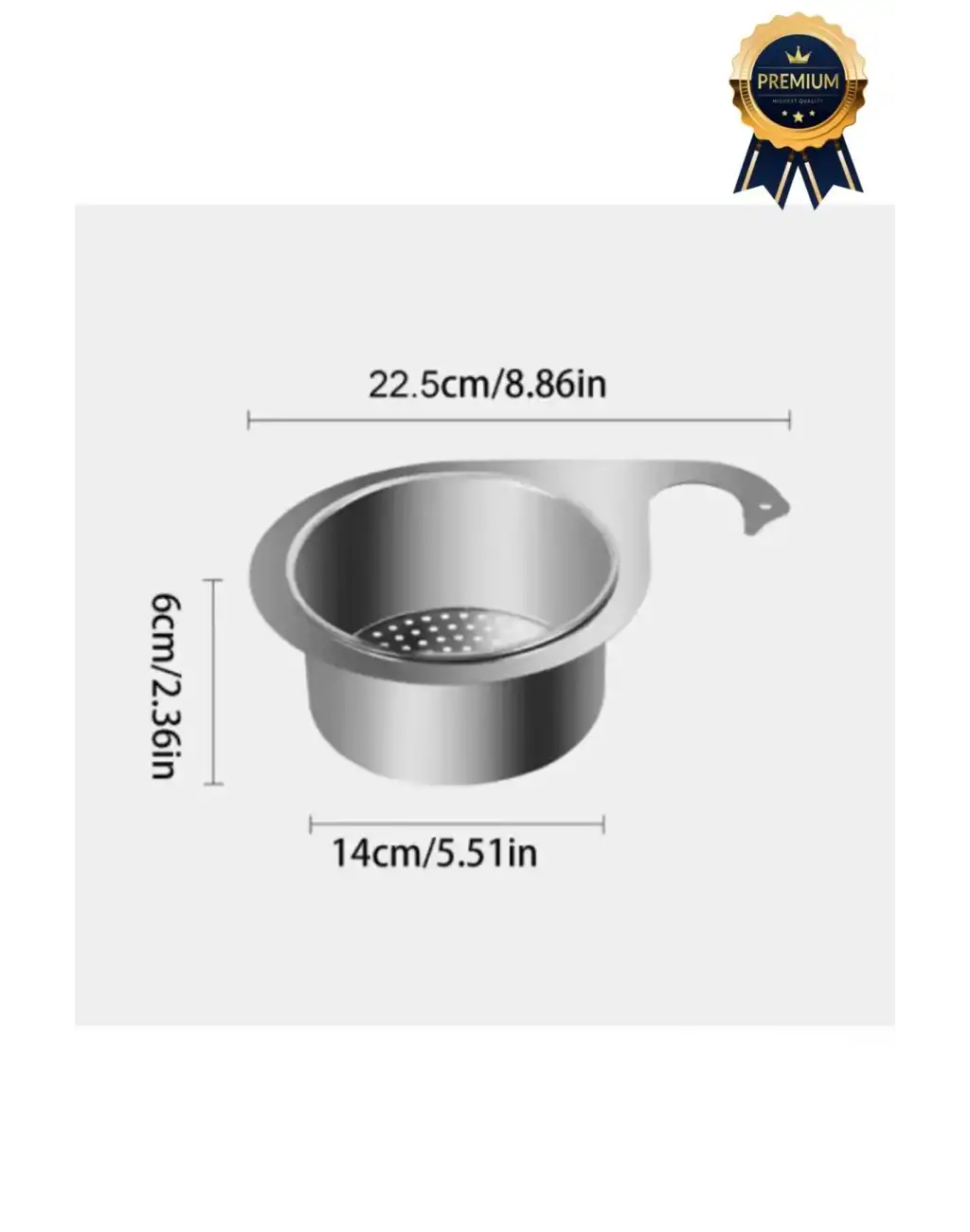 Premium Modern Paslanmaz Çelik Kuğu Tasarımlı Süzgeçli Asılabilen Tezgah Üstü Lavabo Drenaj Sepeti