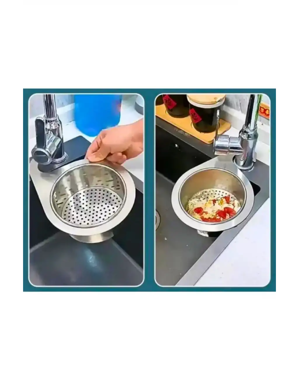 Premium Modern Paslanmaz Çelik Kuğu Tasarımlı Süzgeçli Asılabilen Tezgah Üstü Lavabo Drenaj Sepeti