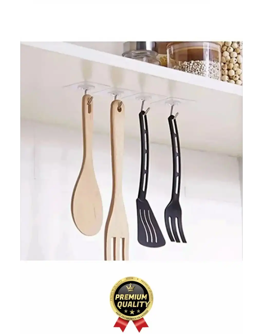 Çok Amaçlı Süper Güçlü Kendinden Yapışkanlı Kolay Montaj Duvar Mutfak Şeffaf Askılık Kancalı Askı