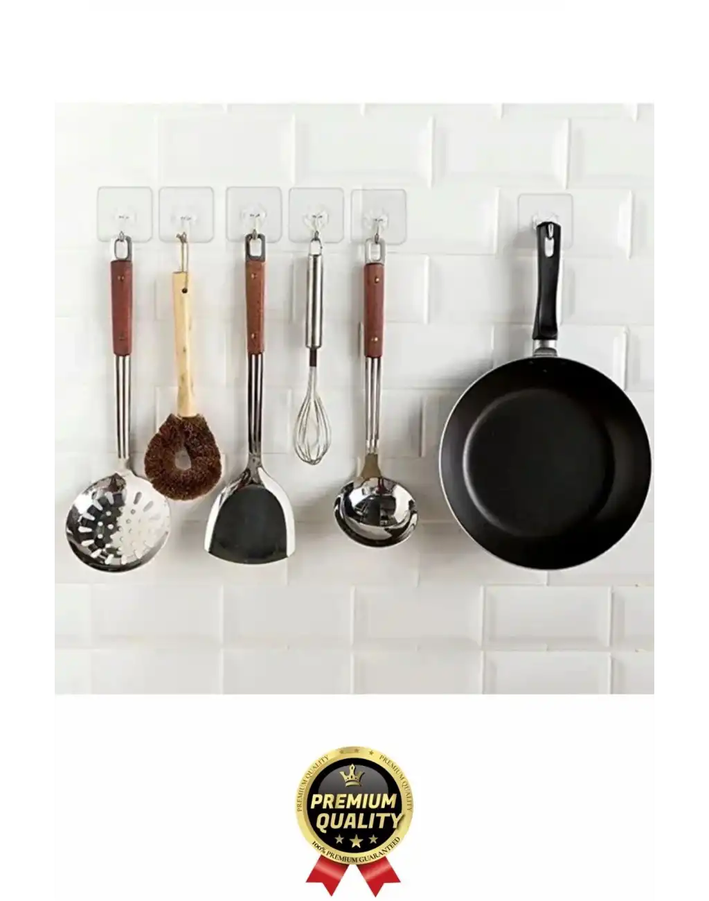 Çok Amaçlı Süper Güçlü Kendinden Yapışkanlı Kolay Montaj Duvar Mutfak Şeffaf Askılık Kancalı Askı