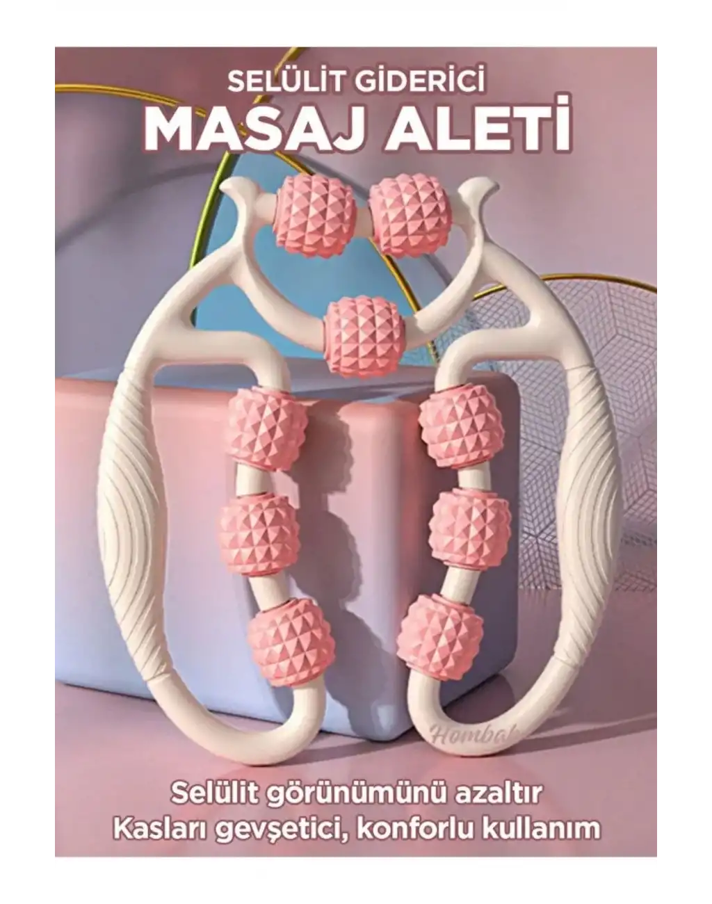 Yeni Nesil Kas Gevşetici Ayarlanabilir Roller Lenf Drenaj Rulosu 9 Tekerlekli Selülit Masaj Aleti