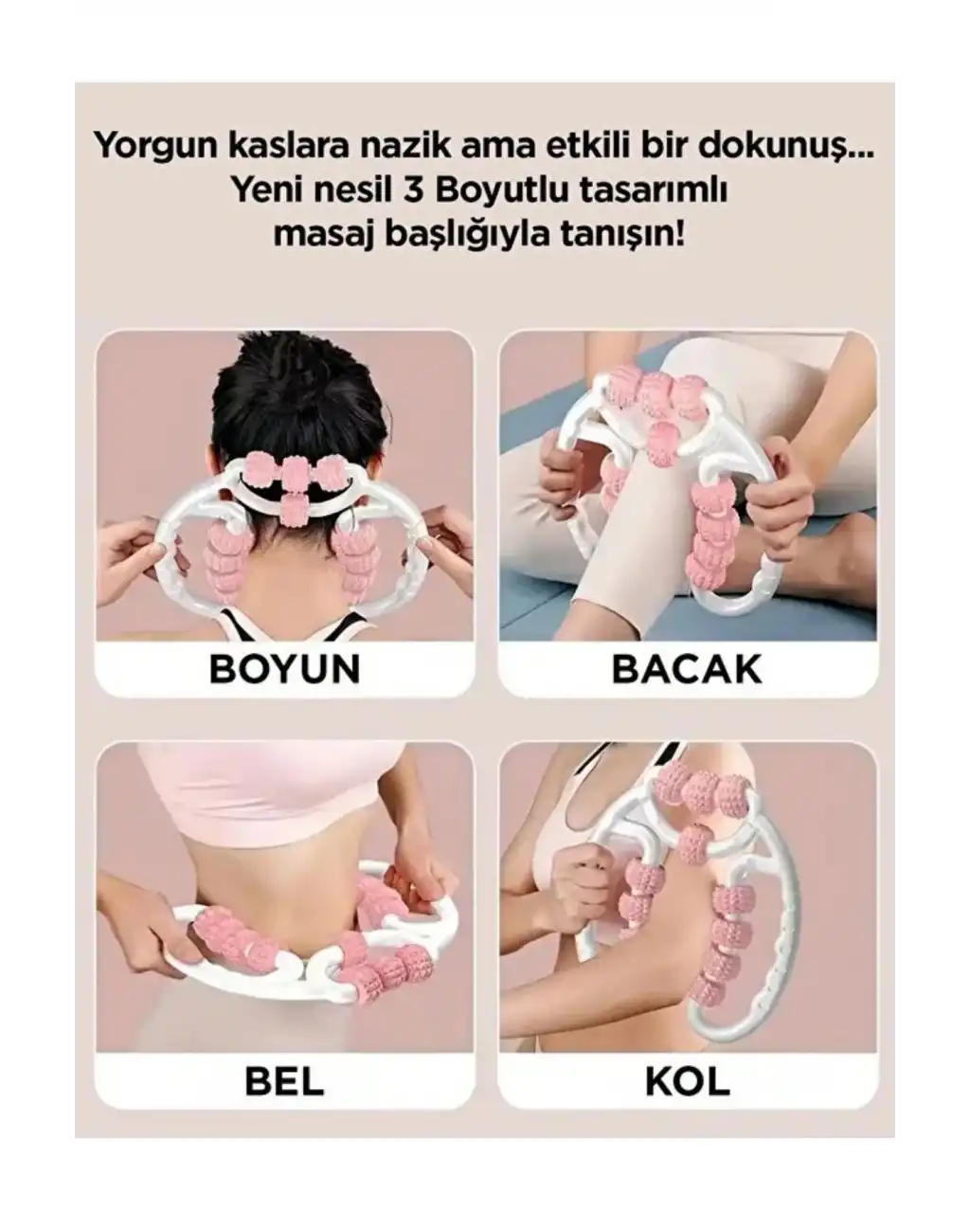 Yeni Nesil Kas Gevşetici Ayarlanabilir Roller Lenf Drenaj Rulosu 9 Tekerlekli Selülit Masaj Aleti