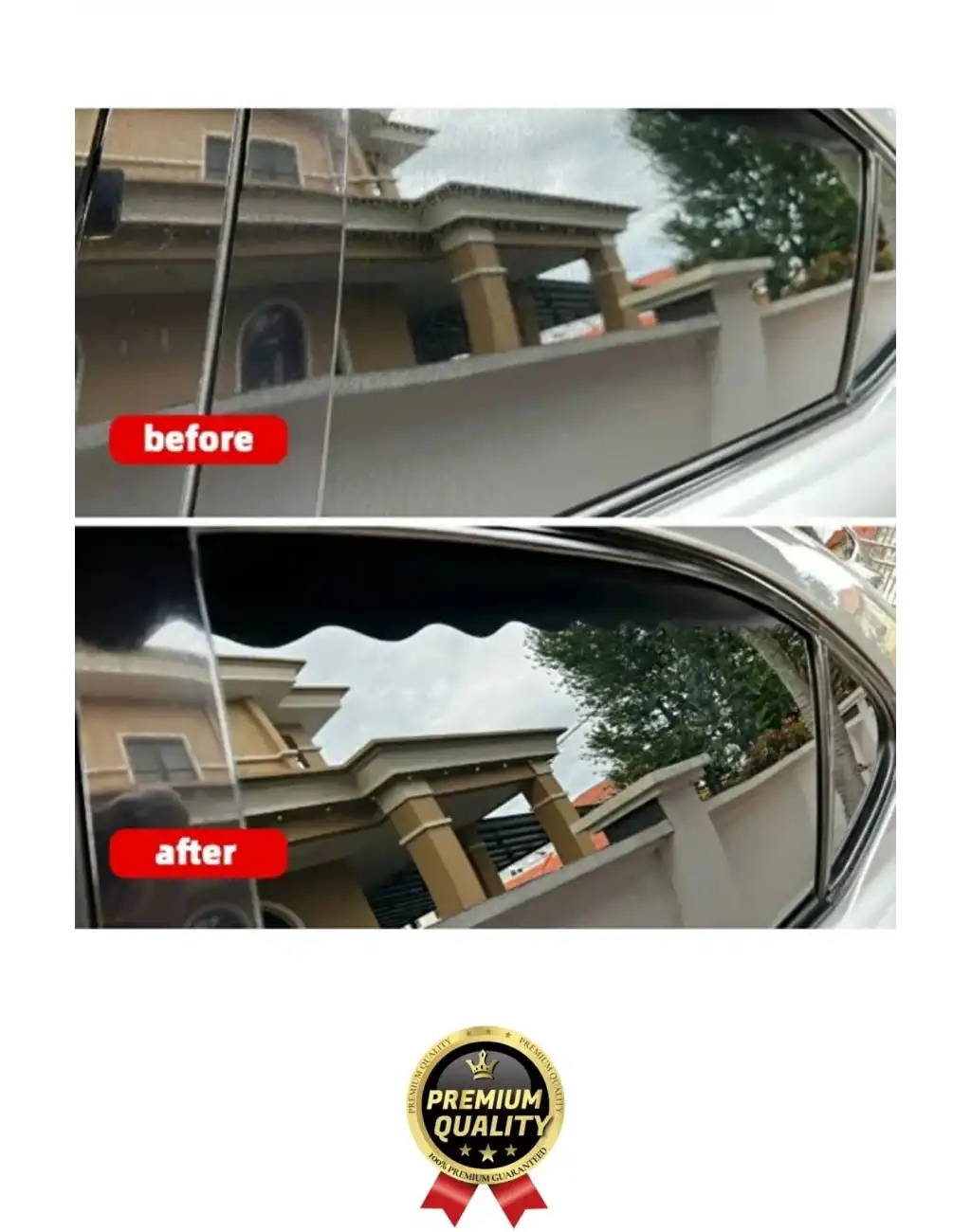 Premium Net Güvenli Görüş Yan Ayna İç Cam Yağmur Sis Buğu Engelleme Araç Yağ Filmi Temizleme Süngeri