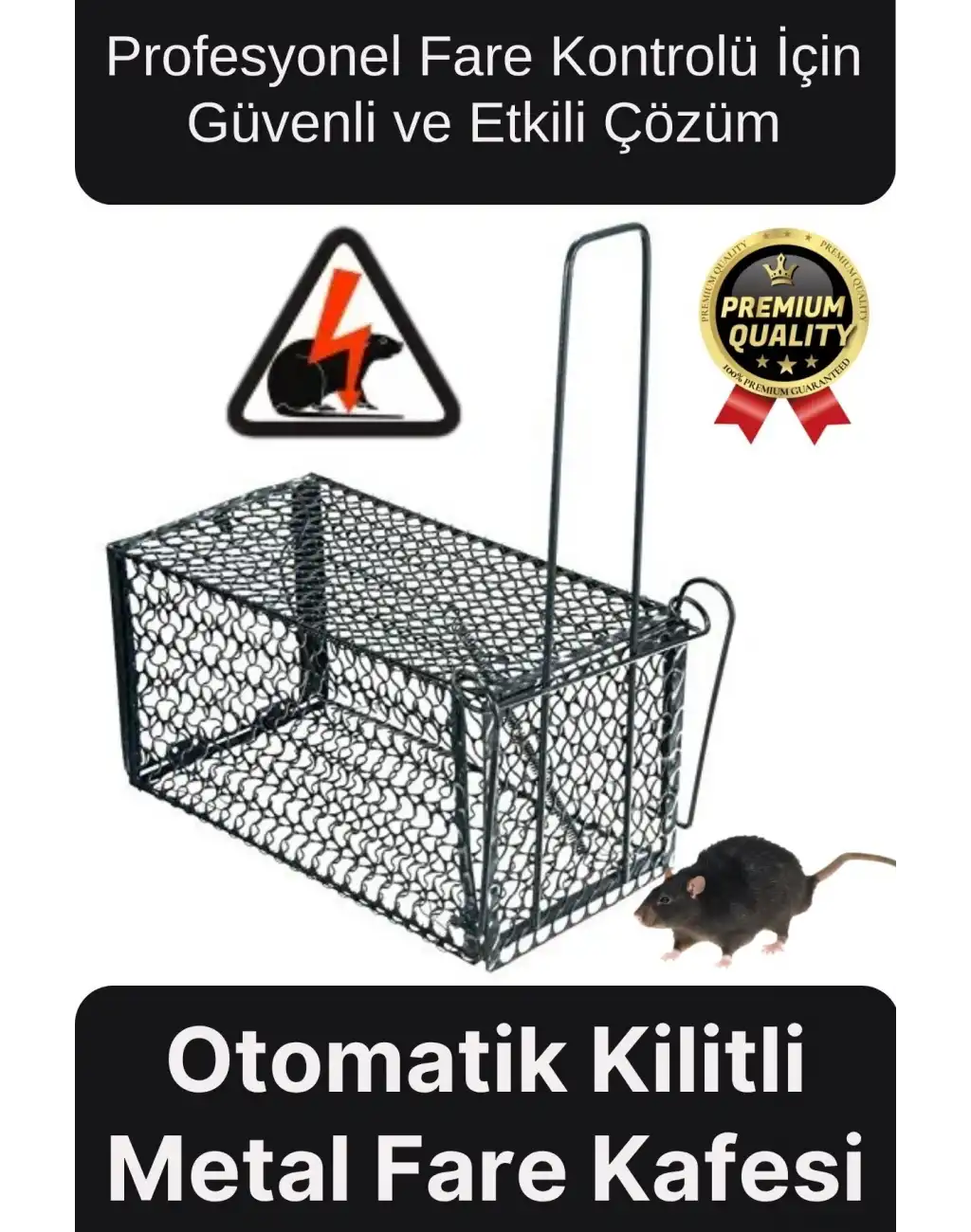 Özel Üretim Etkili Pratik Güvenli Hayvan Kemirgen Kontrolü Yaylı Otomatik Kilitli Metal Fare Kafesi