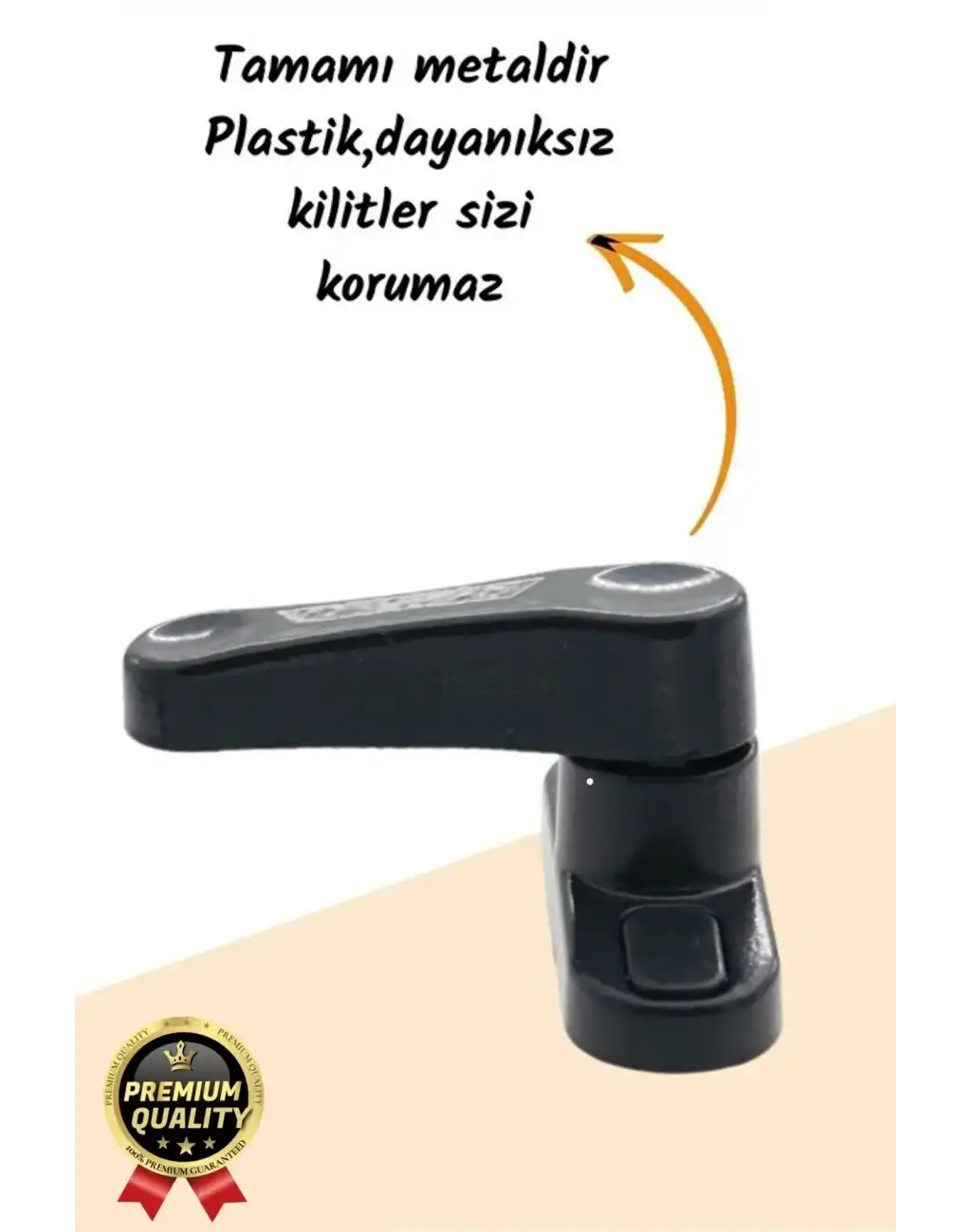 Premium Dayanıklı Koruma Antrasit Çekmeli Metal Pvc Kapı Pencere Hırsız Çocuk Emniyet Kilidi 1 Adet