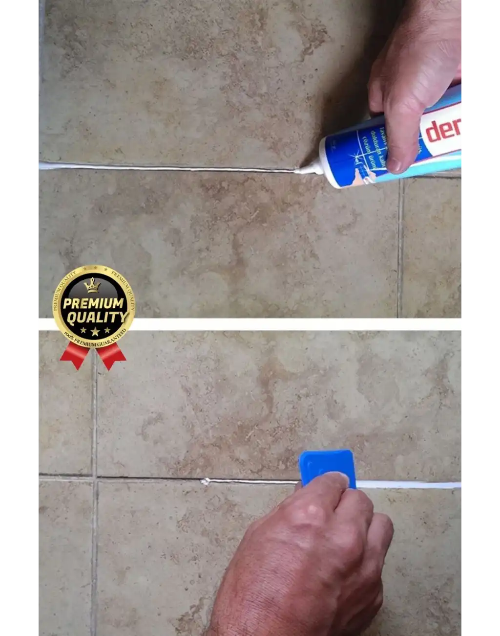 Profesyonel Kolay Uygulama Kullanıma Hazır Zemin Duvar Onarma Gaga Uçlu Fayans Arası Derz Dolgu Krem