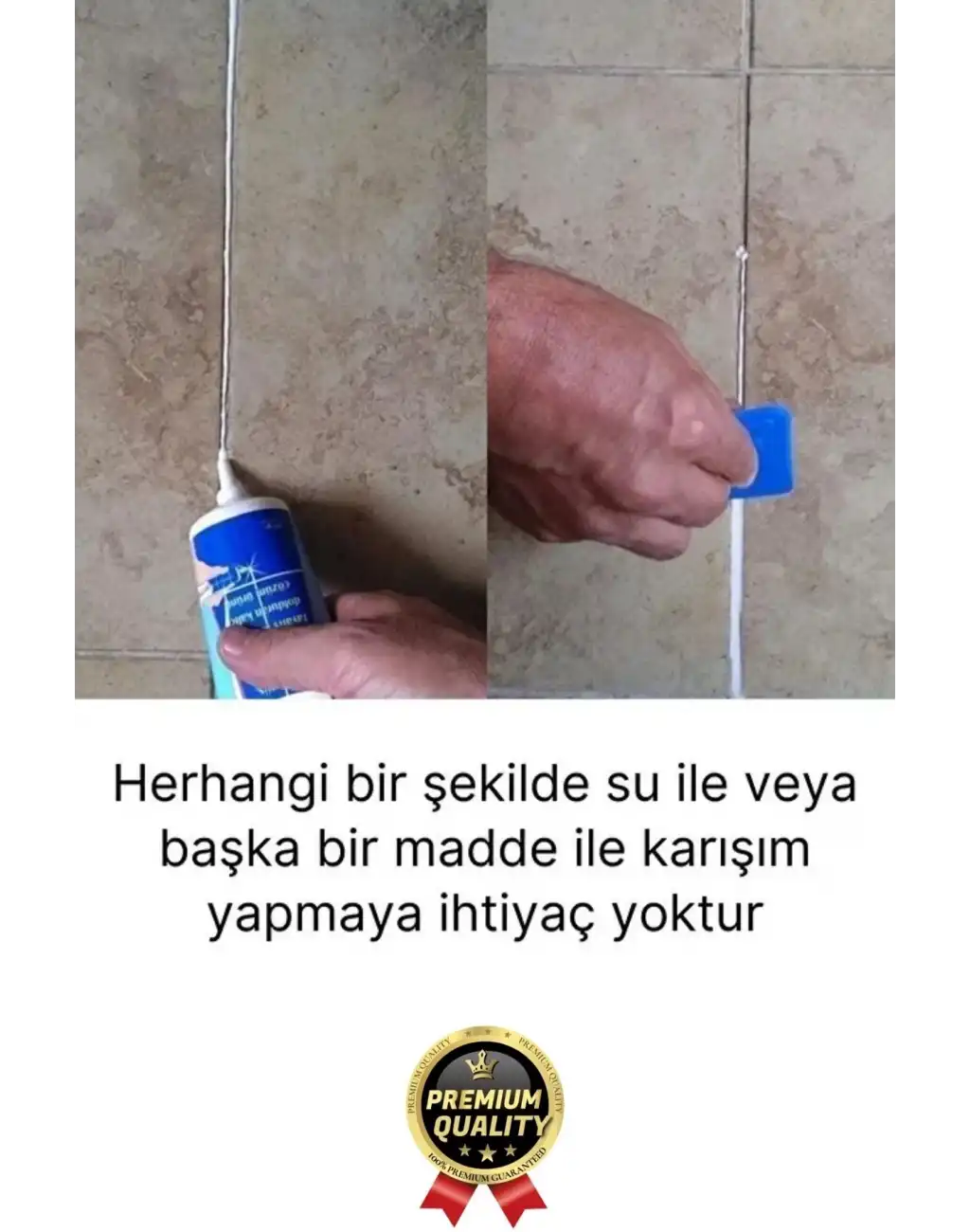 Profesyonel Kolay Kullanıma Hazır Zemin Duvar Onarma Gaga Uçlu Tüp Fayans Arası Derz Dolgu Gri