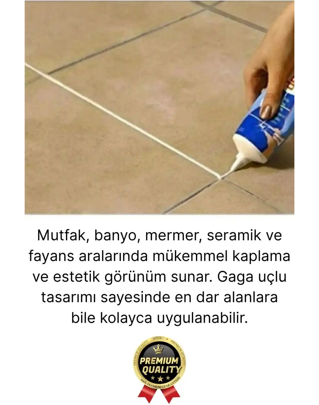 Profesyonel Kolay Kullanıma Hazır Zemin Duvar Onarma Gaga Uçlu Tüp Fayans Arası Derz Dolgu Kahve