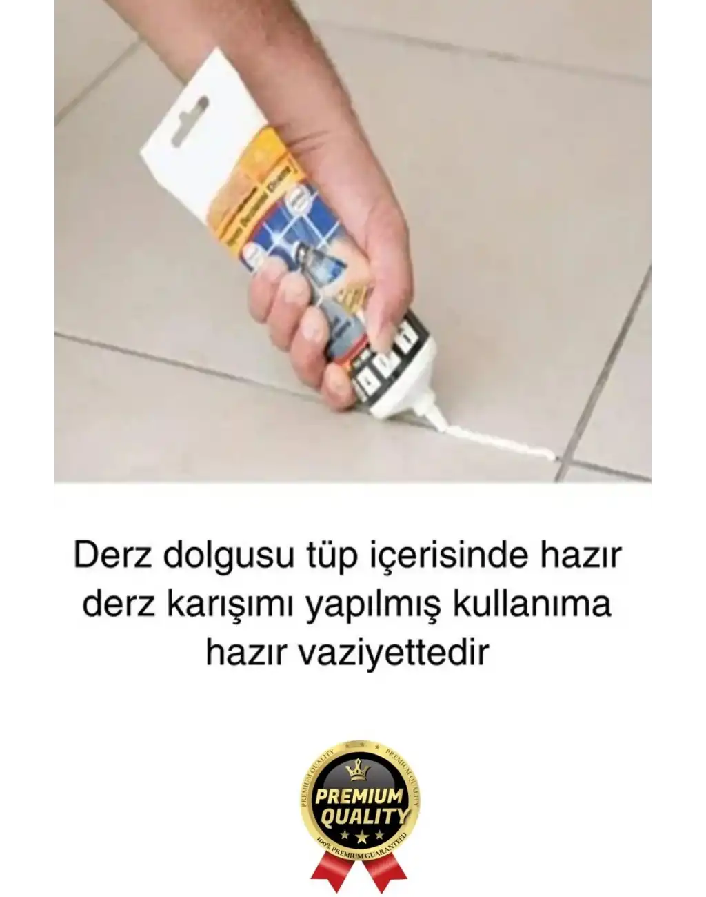 Profesyonel Kolay Kullanıma Hazır Zemin Duvar Onarma Gaga Uçlu Tüp Fayans Arası Derz Dolgu Kahve