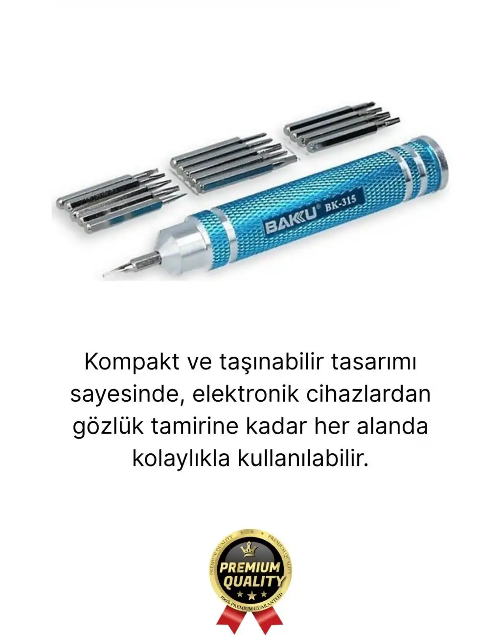 Profesyonel Seri Dayanıklı Yüksek Kalite Ergonomik Hassas Tamir Taşınabilir 15 Uçlu Tornavida Seti