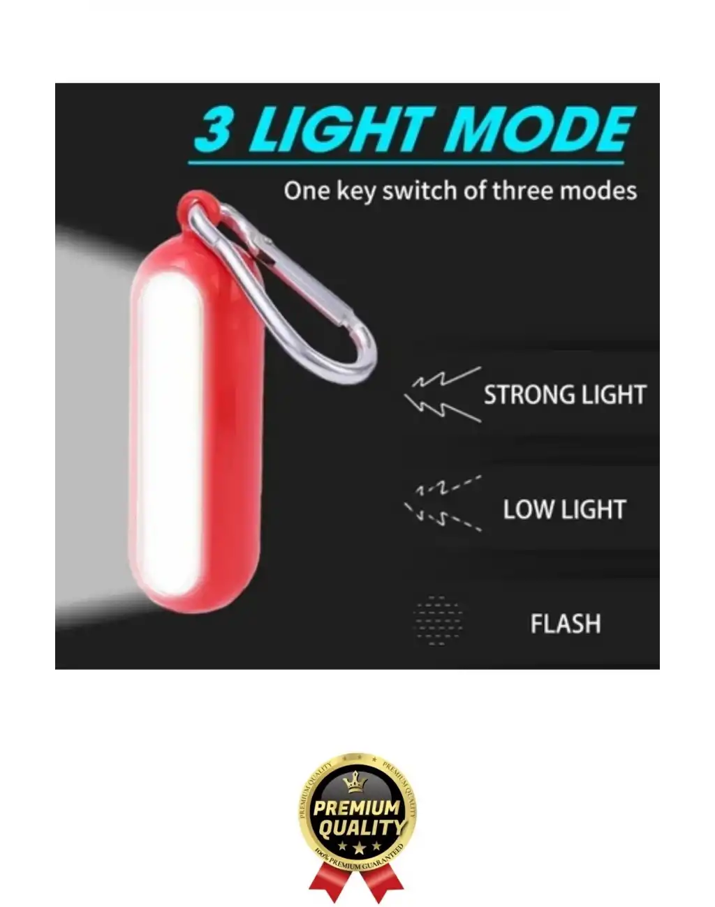 Premium Taşınabilir Kamp Okul Güçlü Işık Aydınlatma 3 Modlu Pilli Sarı Mini Led Anahtarlık El Feneri