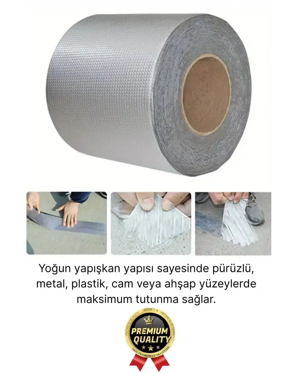 Premium Çatlak Boru Tamir Su Sızdırmaz İzolasyon Çamur Bandı Isıya Dayanıklı Sakız Bant 48 Mm X 2 Mt