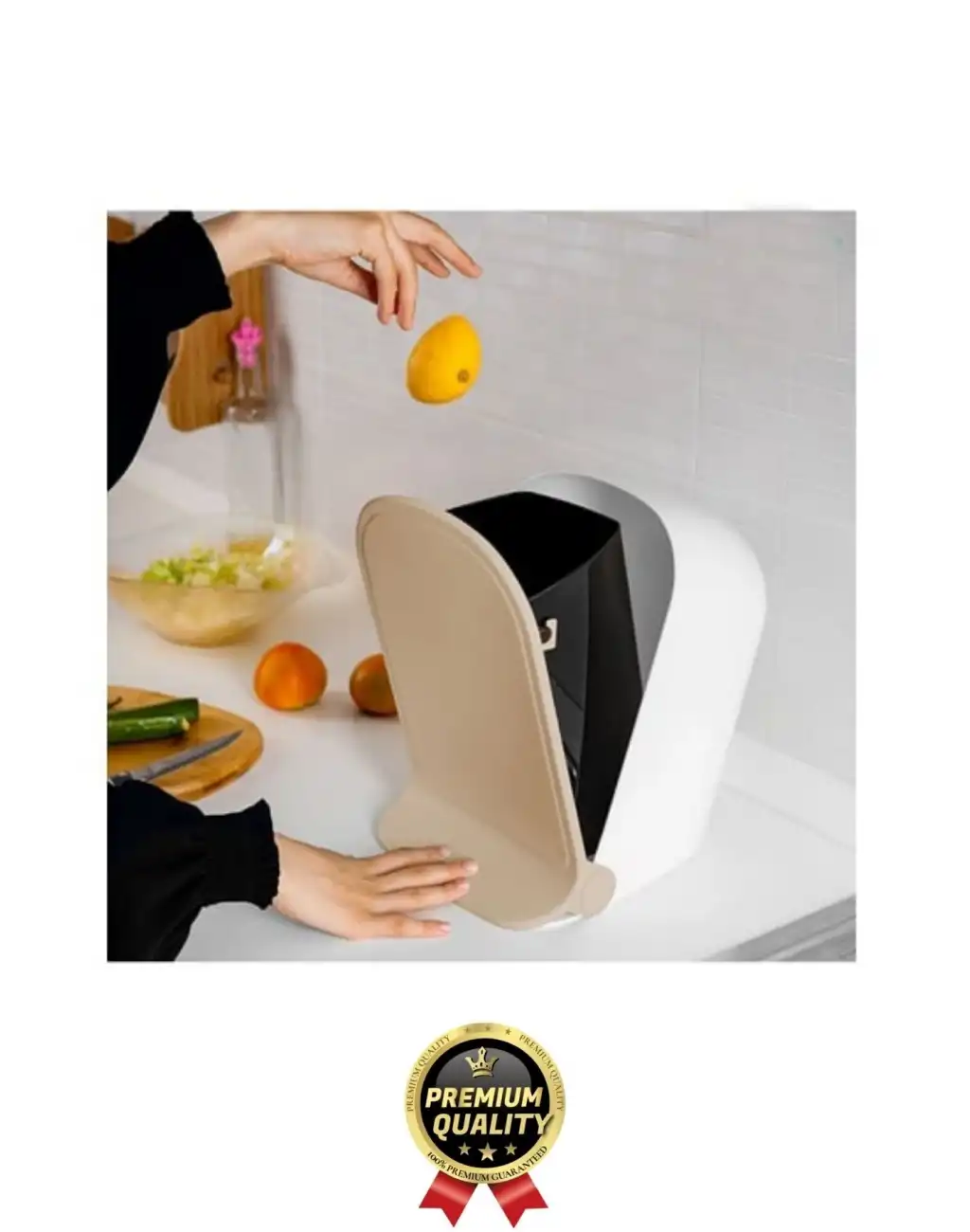 Yeni Tasarım Pratik Şık Tezgah Üstü Çocuk Odası Mutfak WC Banyo Ayak Pedallı Çöp Kovası Kutusu 2 Lt