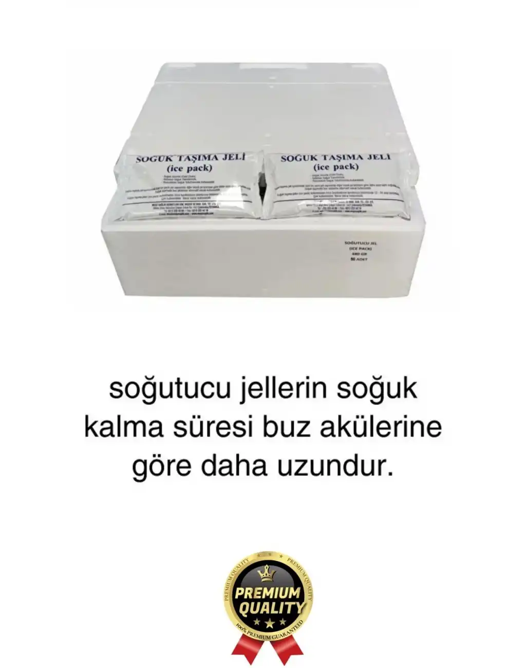 Premium Güvenli Dayanıklı Malzeme Yolculuk Seyahat Yiyecek Soğutucu Jel Poşet Buz Aküsü 480gr 5 Adet