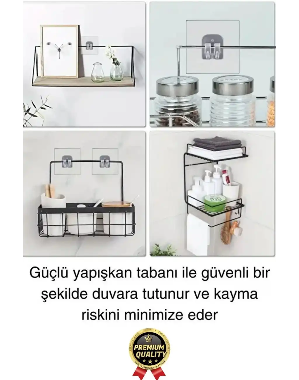 5 Adet Ultra Güçlü Suya Dayanıklı İz Bırakmaz Şeffaf Banyo Mutfak Ayna Tablo Raf Tutucu Askı Kanca