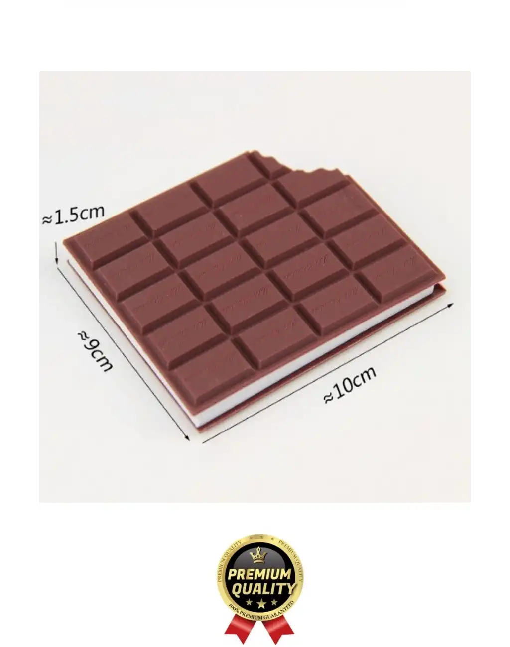 Özel Tasarım Eğlenceli Hediyelik Isırılmış Lezzet Gerçekçi Çikolata Görünümlü Kokulu Not Defteri