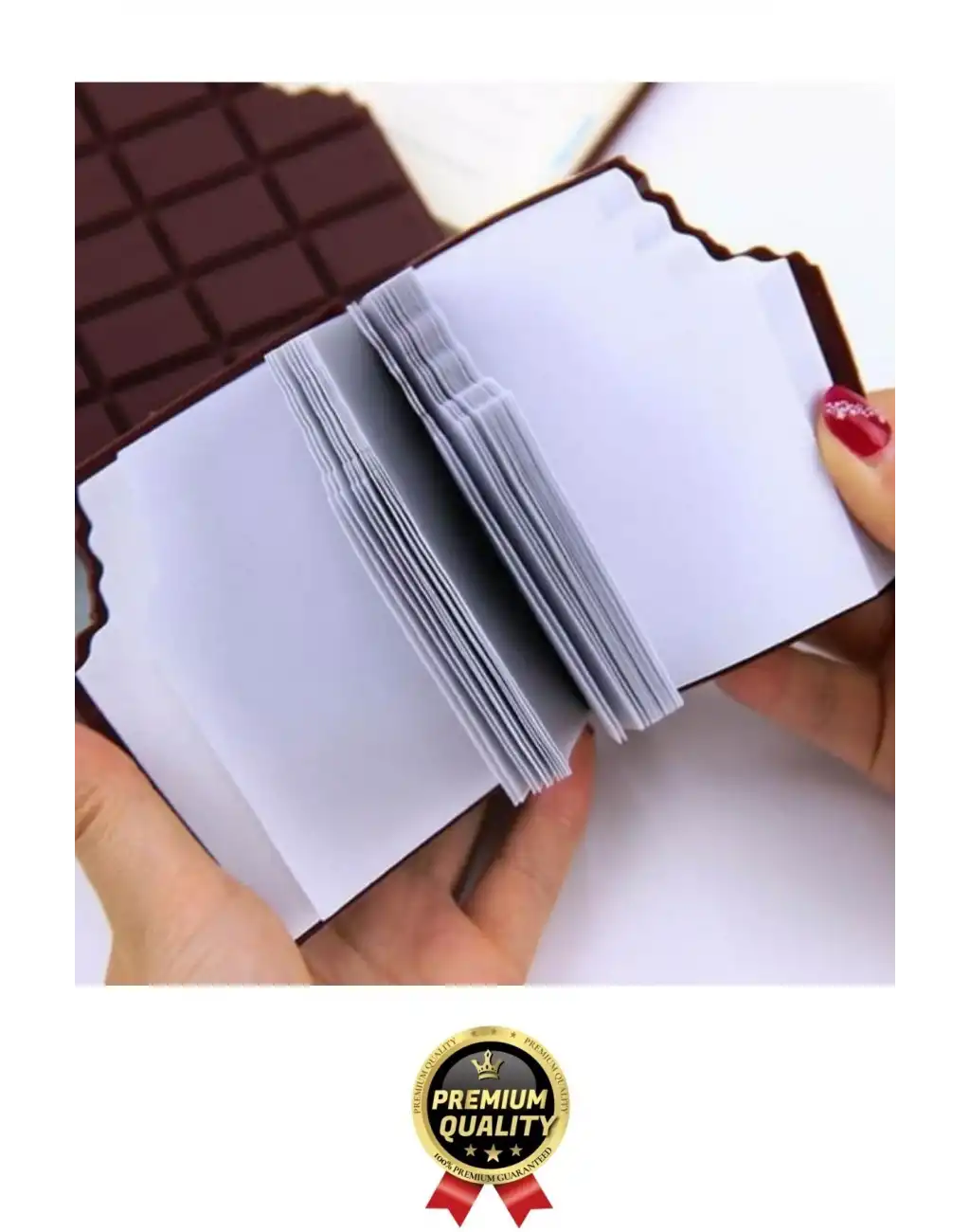 Özel Tasarım Eğlenceli Hediyelik Isırılmış Lezzet Gerçekçi Çikolata Görünümlü Kokulu Not Defteri