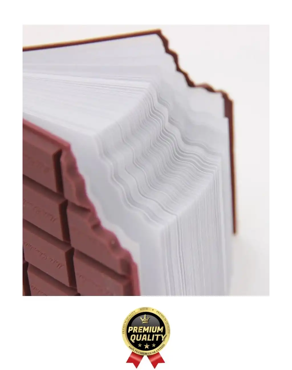 Özel Tasarım Eğlenceli Hediyelik Isırılmış Lezzet Gerçekçi Çikolata Görünümlü Kokulu Not Defteri