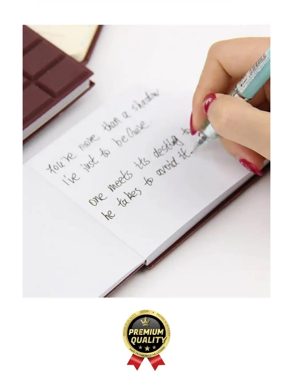 Özel Tasarım Eğlenceli Hediyelik Isırılmış Lezzet Gerçekçi Çikolata Görünümlü Kokulu Not Defteri