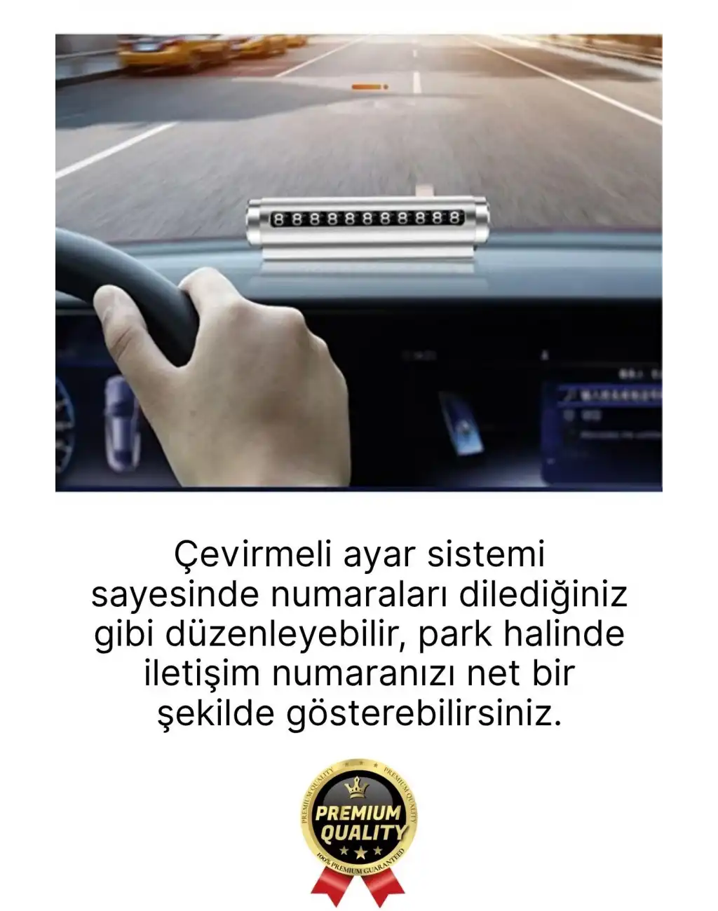 Yeni Araç İçi Telefon Numarası Parkmatik Metal Çevirmeli Ayarlı Torpido Üstü Silindir Numaratör