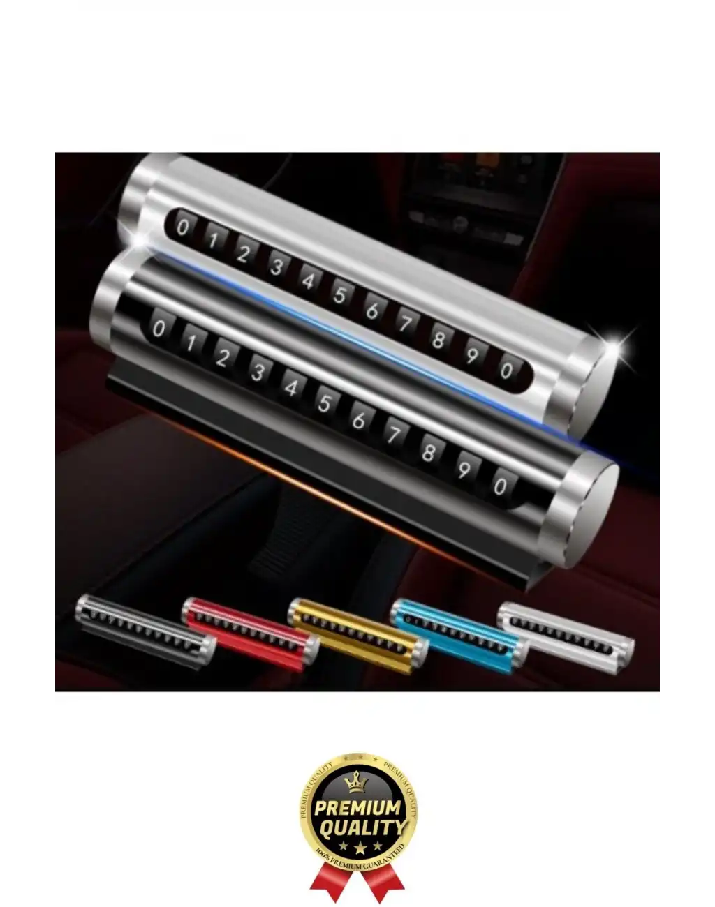 Yeni Araç İçi Telefon Numarası Parkmatik Metal Çevirmeli Ayarlı Torpido Üstü Silindir Numaratör