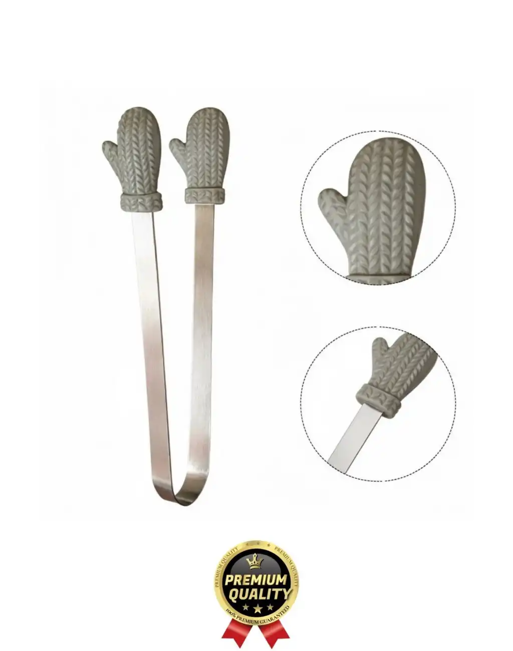 Özel Tasarım Pratik Sevimli Eldiven Şekilli Isıya Dayanıklı Silikon Uçlu Mini Mutfak Servis Maşası