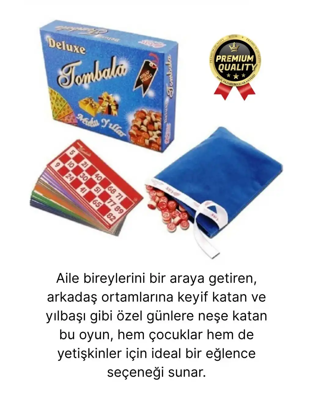 Özel Üretim Zeka Geliştirici Eğlenceli Etkinlik Aile Parti Yeni Yıl Yılbaşı Deluxe Tombala Oyunu