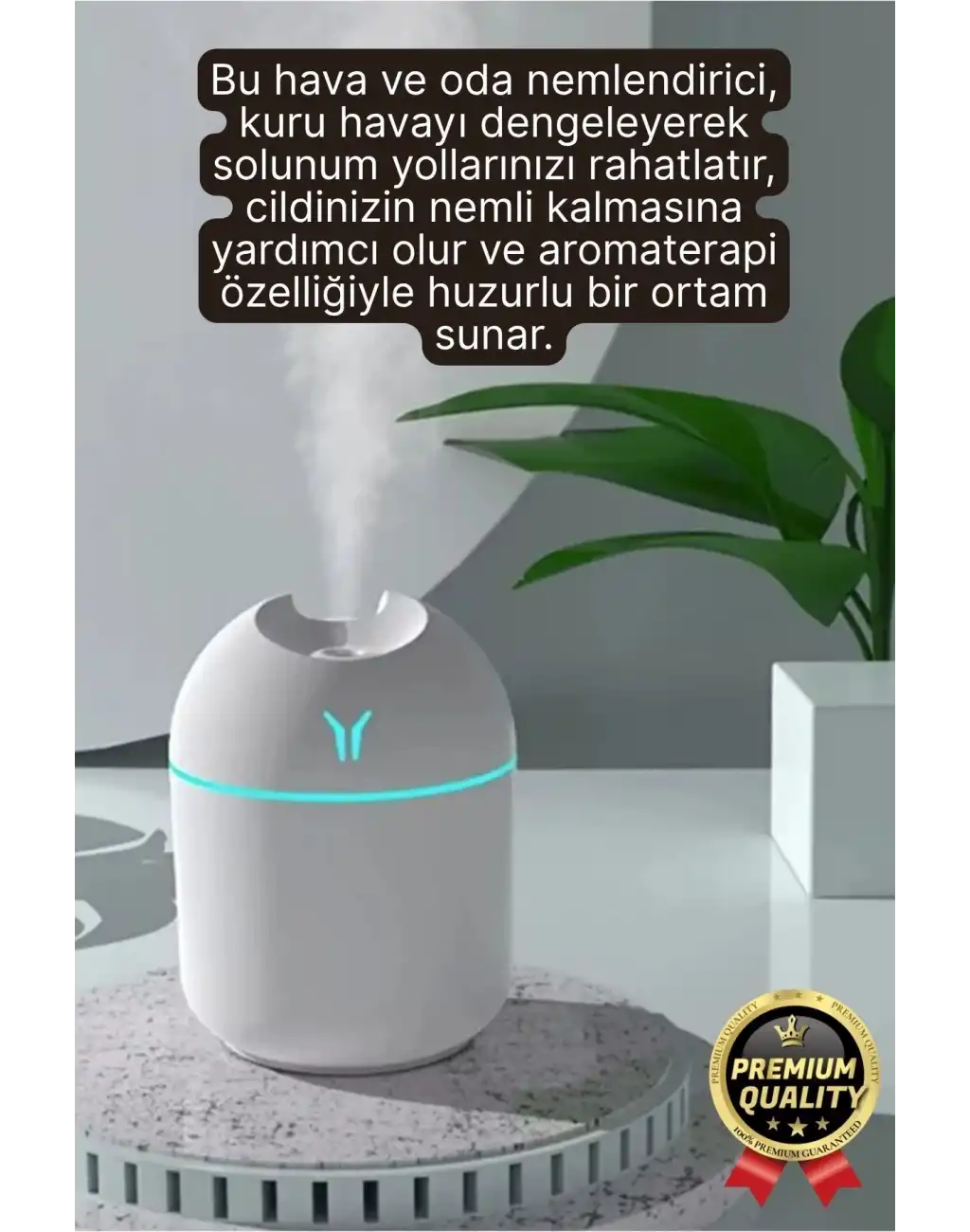 Premium Lüks Kuru Havayı Azaltan Ev Ofis Işıklı Aromaterapi Deneyimi Oda Nemlendirici Buhar Makinesi