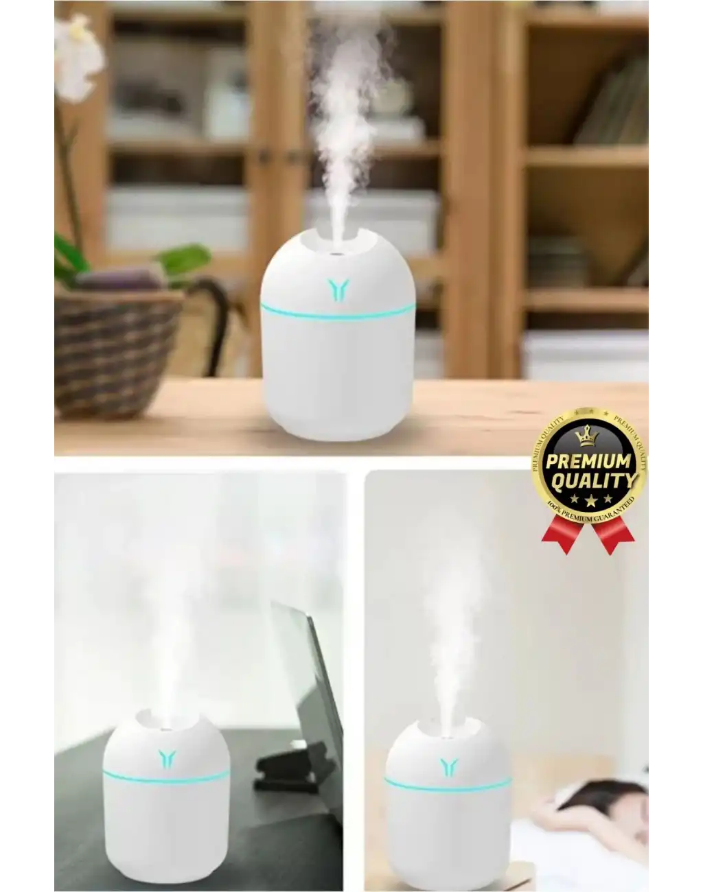 Premium Lüks Kuru Havayı Azaltan Ev Ofis Işıklı Aromaterapi Deneyimi Oda Nemlendirici Buhar Makinesi