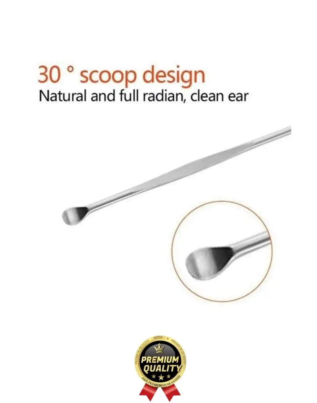 Özel Üretim Paslanmaz Çelik Kulak Balmumu Toplayıcı Çıkarıcı Temizleyici Bakımı Çubuk Seti 6 Parça