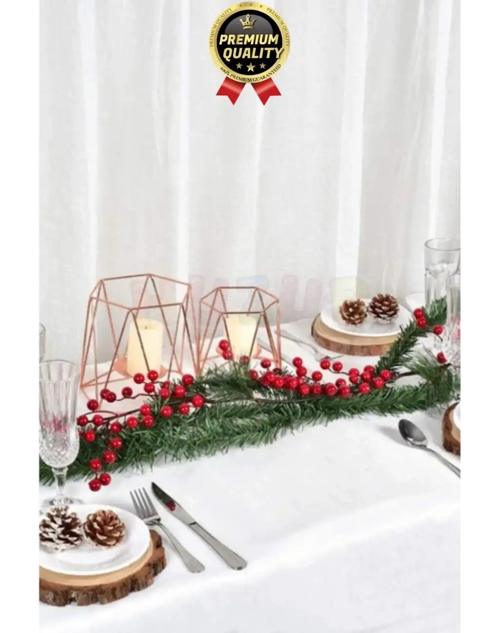 Özel Üretim Dekoratif Süsleme Yeni Yıl Ruhu Noel Yılbaşı Çam Ağacı Süsü Garland Büyük Boy 5 Metre