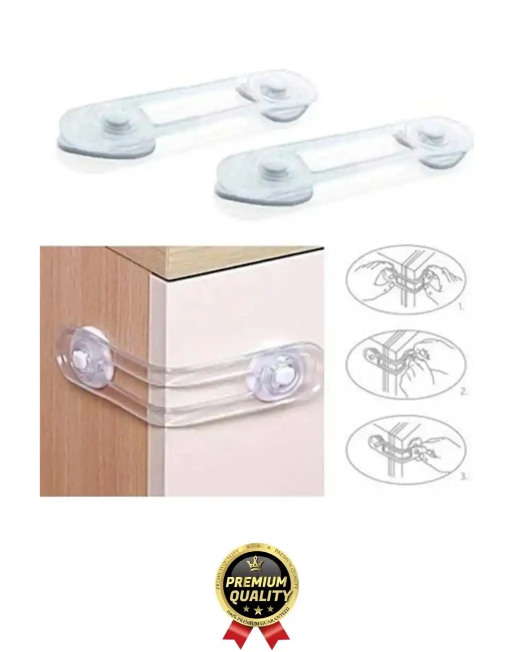 Özel Üretim Ayarlanır Çekmece Dolap Kapağı Koruma Aparatı Bebek Çocuk Güvenlik Kilidi 8 Adet 12 Cm