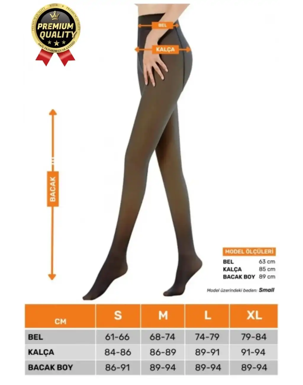 Şık Tasarım Rahat Sıcak Tutan Toparlayıcı Korse Destekli Ten Görünümlü İçi Peluş Termal Tayt Çorap